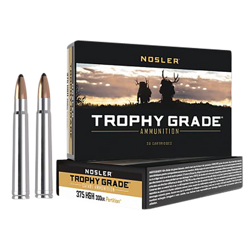 Nosler Trophy Grade Safari 375 H&H Mag 300 gr Spitzer Partition