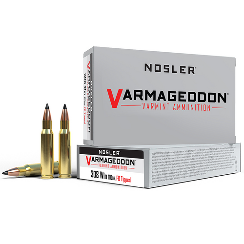 Nosler Varmageddon 308 Win 110 gr Flat Base Tipped