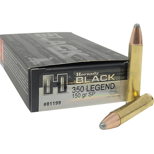 Hornady 81199 Black 350 Legend 150 gr InterLock 20 Per Box