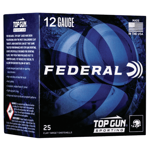 Federal TGSF1288 Top Gun 12 Gauge 2.75" 1 oz 8 Shot 25 Per Box UPC # 604544646436