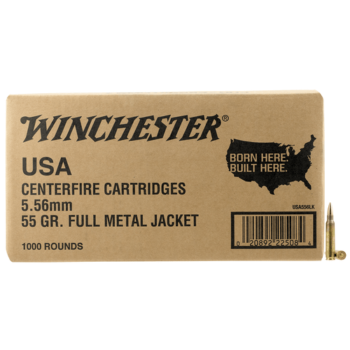 Winchester Ammo WM1931000 USA 5.56x45mm NATO 55 gr Full Metal Jacket 1000rds-020892225084