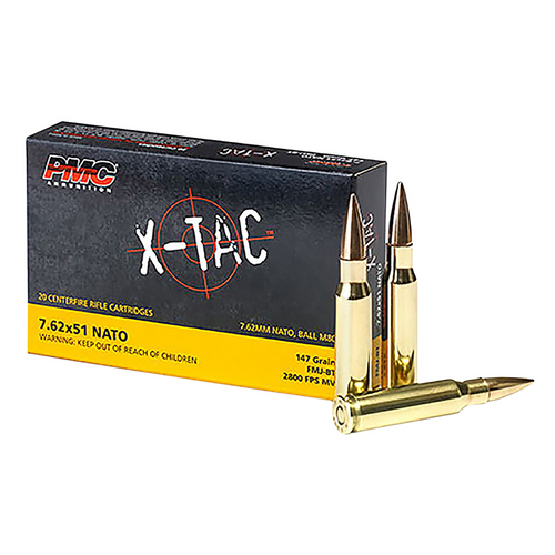 PMC X-Tac 7.62x51mm NATO 147 gr Full Metal Jacket Boat Tail Ammunition