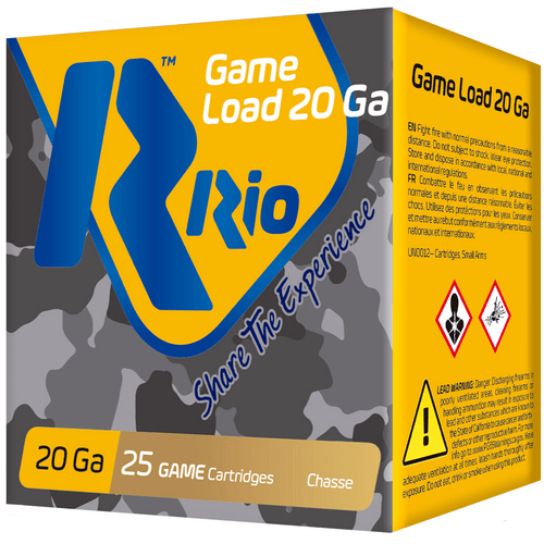 Rio Ammunition RC2075 Game Load 20 Gauge 2.75" 1 oz 7.5 Shot 25 Per Box-8435101623360