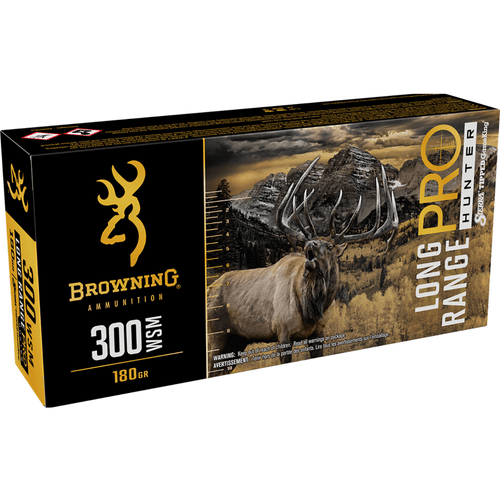 Browning Long Range Pro 300 WSM, 180 grain - 20 Per Box, Box Front View