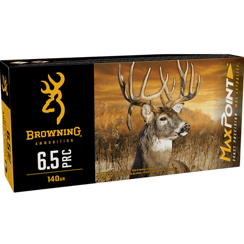 Browning Max Point 6.5 PRC, 140 grain - 20 Per Box, Box Front View