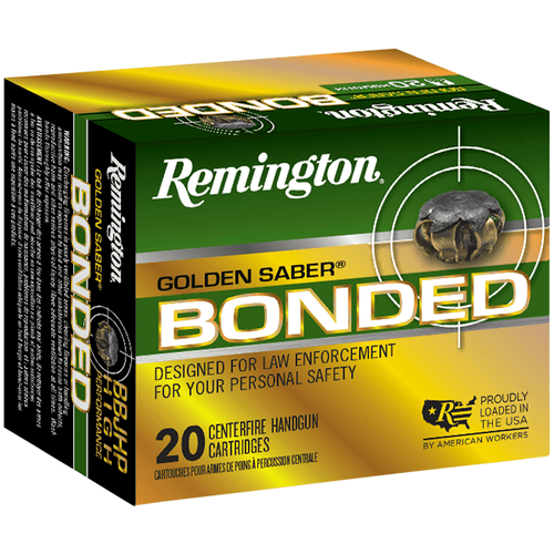 Remington Ammunition 29407 Golden Saber Bonded 357 Sig 125 gr Bonded Brass Jacketed Hollow Point 20 Per Box-047700494708