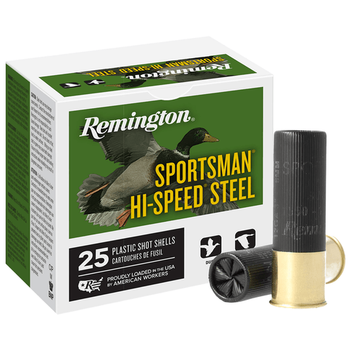 Remington Ammunition 20904 Sportsman Hi-Speed Steel 12 Gauge 3" 1 3/8 oz 2 Shot 25 Per Box-047700317007