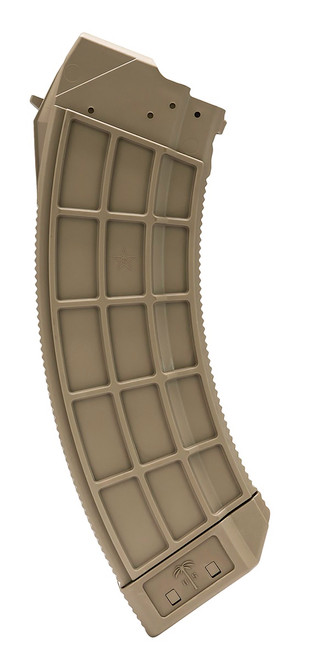 US Palm Standard 30rd 7.62x39mm Caliber For AK-47 Flat Dark Earth Polymer Magazine - MA944A