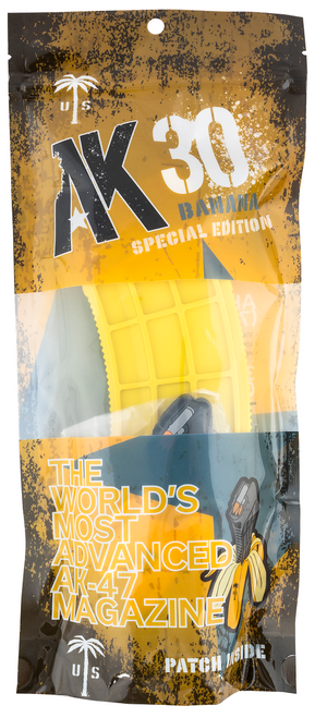 US Palm AK 30rd 7.62x39mm Caliber Fits AK-47 Banana Yellow Polymer *Worn Magazine - MA1196A