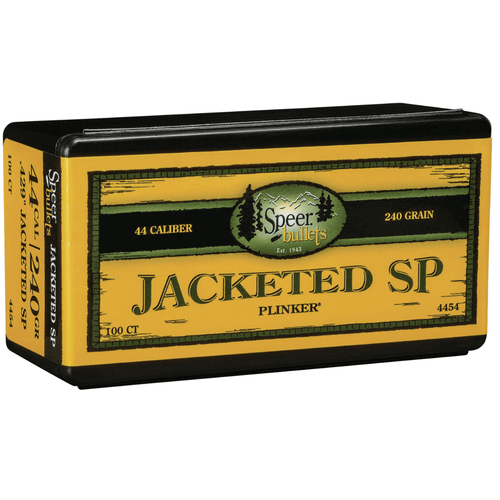Speer Jacketed SP Handgun 44 Cal, .429, 240 grain - 100 Per Box, Box View