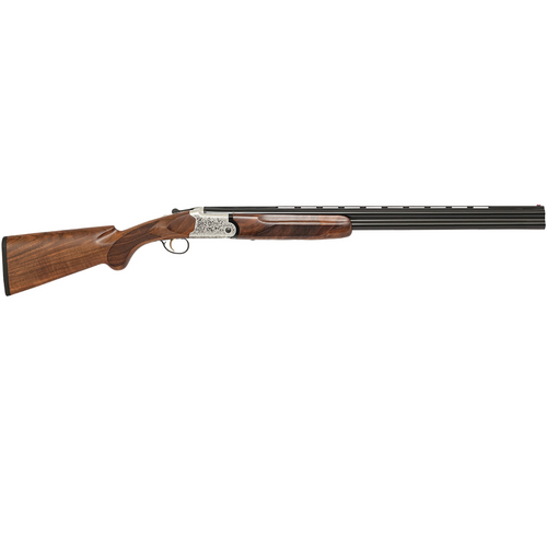 Chiappa Firearms 202AE 20 Gauge Break Open Shotgun with 26" Black Chrome Lined Vent Rib Barrel, Nickel-Plated Engraved Aluminum Receiver, and Fixed Walnut Stock