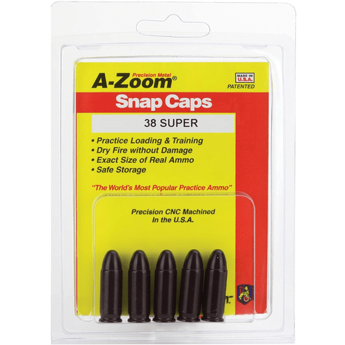 A-Zoom Precision Pistol 38 Super Aluminum - 5 Pack, Package view.