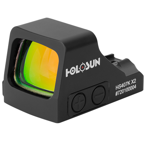 Holosun HS407K X2 - Black Anodized, 0.58x0.77, 6 MOA Red Dot Reticle - 1