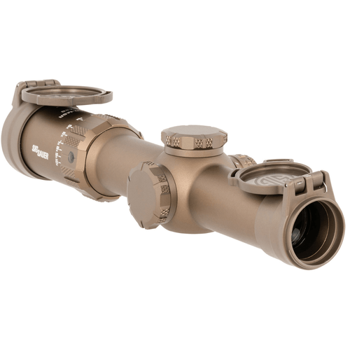 Sig Sauer Electro-Optics Tango-MSR LPVO 1-10x 28mm Coyote Rifle Scope, Right Front Side View.