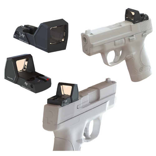 Crimson Trace RAD Micro - Matte Black, 1x, 3 MOA Red Dot Reticle, Compact/Sub-Compact Pistol, Features CT Radiant Ambient Light Sensor