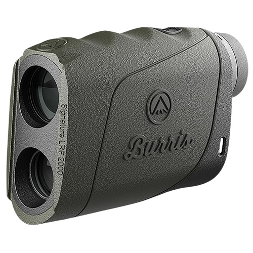 Burris Signature LRF 2000 Laser Rangefinder with 7x Magnification, 2400 Yards Max Distance, Gray/Green Aluminum with Rubber Armor - 1