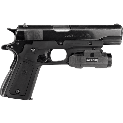 Recover Tactical CC3P0104 Frame Grip Black Polymer Frame with Interchangeable Black & Gray Panels for Standard Frame 1911-7290016552997