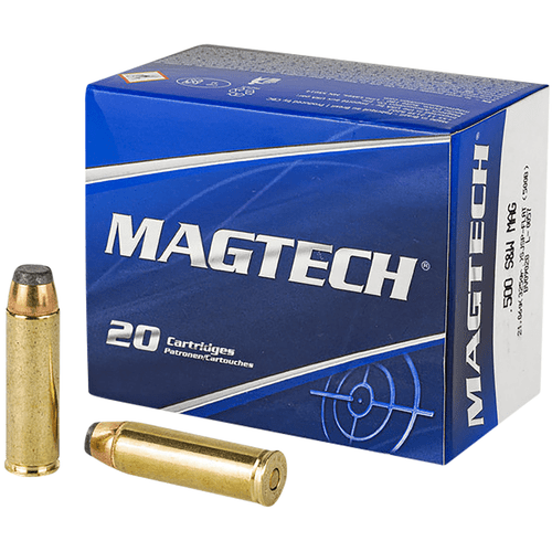 Magtech 500B Range/Training 500 S&W Mag 325 gr Semi Jacketed Soft Point Flat 20 Per Box-754908189113