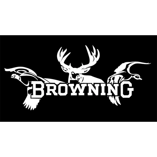 Browning 3922601247 All Season Decal White Vinyl Sticker 12"