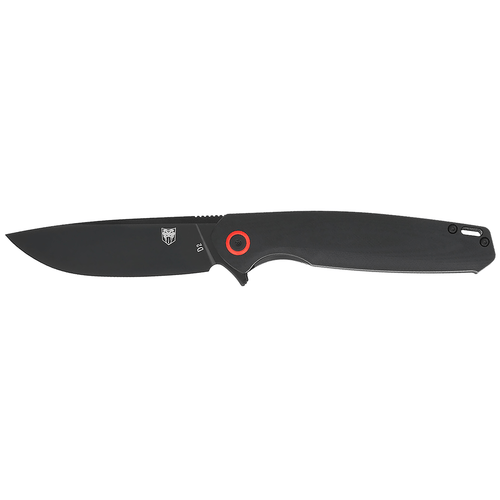 CobraTec Knives CTRATHBLK Rath EDC 3.50" Folding Plain Black D2 Steel Blade, 4.50" Black G10 Handle