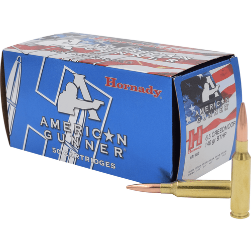 Hornady 81482 American Gunner 6.5 Creedmoor 140 gr Hollow Point Boat Tail 50 Per Box/ 10 Case