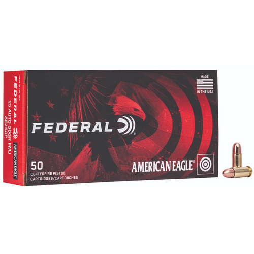 Federal American Eagle Handgun 25ACP Ammunition