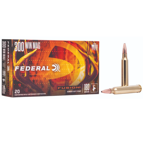 Federal Fusion .300 Win Mag 180gr Bonded Soft Point, 20 Rounds Per Box - 1