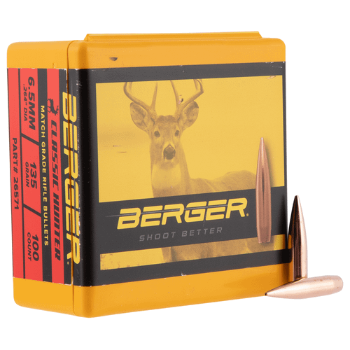 Berger Bullets 26571 Classic Hybrid Hunter Match Grade 6.5 Creedmoor 135gr Boat Tail 100/Box