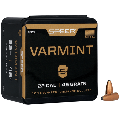 Speer 1023 Varmint 22 Cal .224 45 gr Jacketed Soft Point 100 Per Box