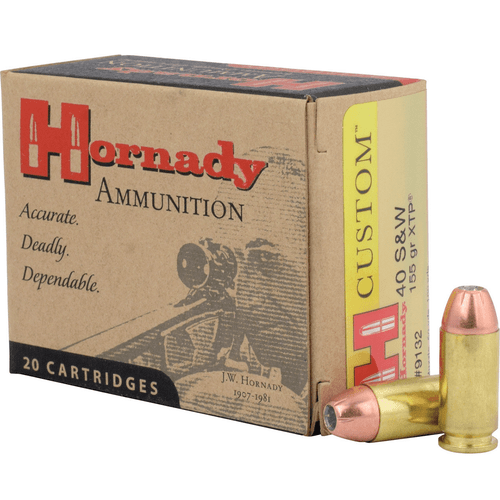 Hornady Custom .40 S&W Ammunition 20 Rounds XTP HP 155 Grains