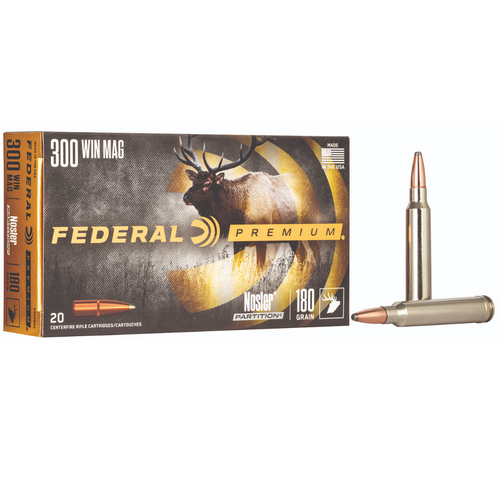 Federal Premium 300WinMag 180gr Nosler Partition Rifle Ammunition - 1