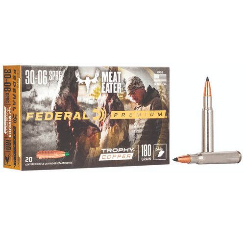 Federal Premium 30-06 Springfield 180gr Trophy Copper Rifle Ammunition - 1