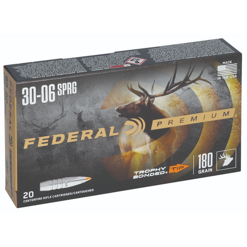 Federal Premium 30-06 Springfield 180gr Trophy Bonded Tip Rifle Ammunition - 3