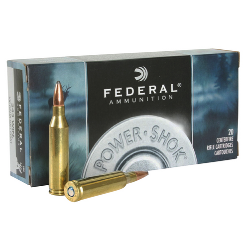 Federal Power-Shok 243Win 100gr Jacketed Soft Point Rifle Ammunition - 1