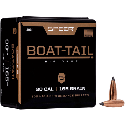 Speer Bullets 2034 Boat-Tail .308 165 gr Spitzer Boat Tail Soft Point