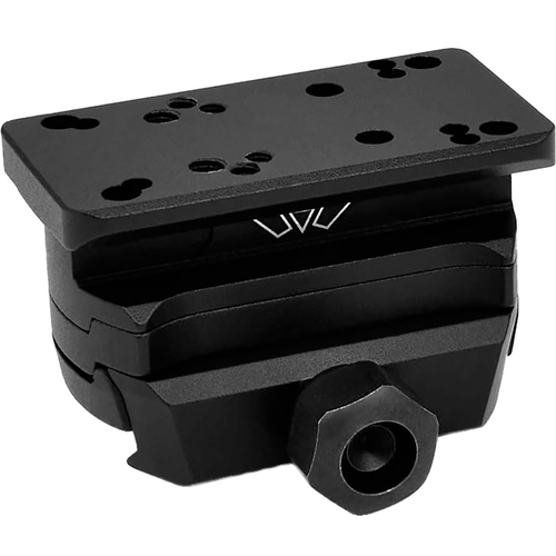 Warne Red-Dot Riser Holosun AEMS Tactical Picatinny Footprint Mount in Black Anodized- 151337