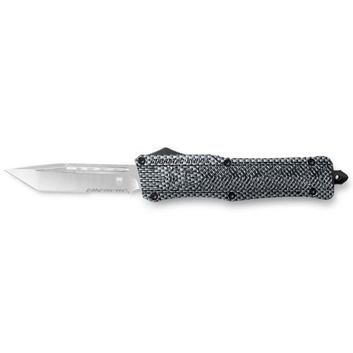 CobraTec Knives LCFCTK1LTS CTK-1 Large 3.75" OTF Tanto Part Serrated D2 Steel Knife