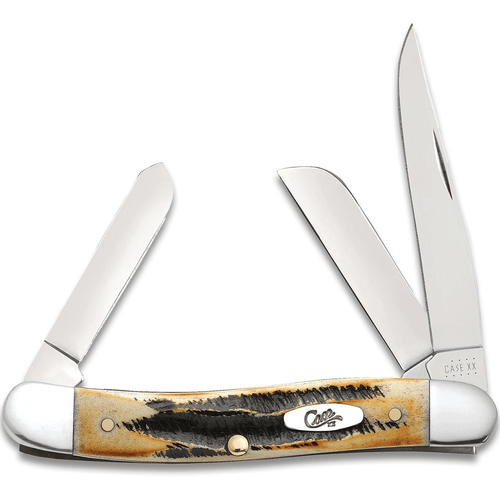 Case 03578 Stockman Medium 2.57"/1.88"/1.71" Folding Clip/Sheepsfoot/Spey Plain Mirror Polished Knife