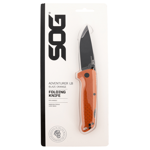 S.O.G SOG13110243 Adventure LB 3.50" Folding Plain Orange Knife