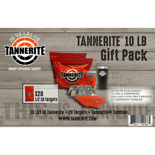 Tannerite GIFTPACK Thermal Tumbler Gift Pack Impact Enhancement Explosion White Vapor Centerfire Rifle Firearm 10 lb Includes Tumbler 20 Targets