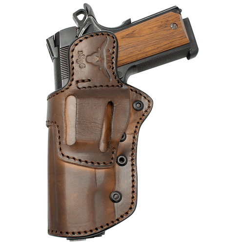 TX 1836 Kydex TXLOCKROWB302 TX Lock Retention System OWB, Brown Leather, Compatible w/ Glock 17/22, Belt Slide Mount, Ambidextrous