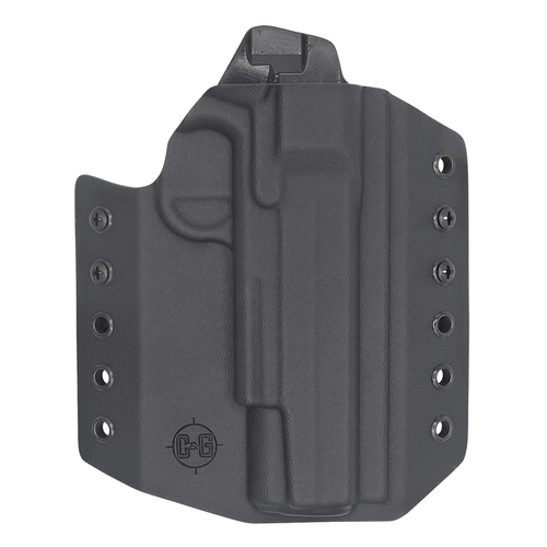C&G Holsters 0354100 Covert OWB Black Kydex Belt Loop Fits Sig 1911 Rail 5"