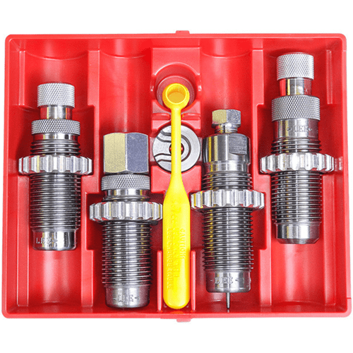 Lee Precision 9mm Luger Deluxe 4 Die Set, Front View.