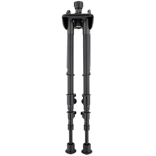 Harris Bipods S25CP Swivel 25C Picatinny, 13.50-27", Black Steel/Aluminum, Rubber Feet