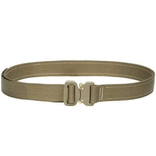 Bigfoot Gun Belts Tactical EDC Coyote Tan Nylon Belt, Front View.