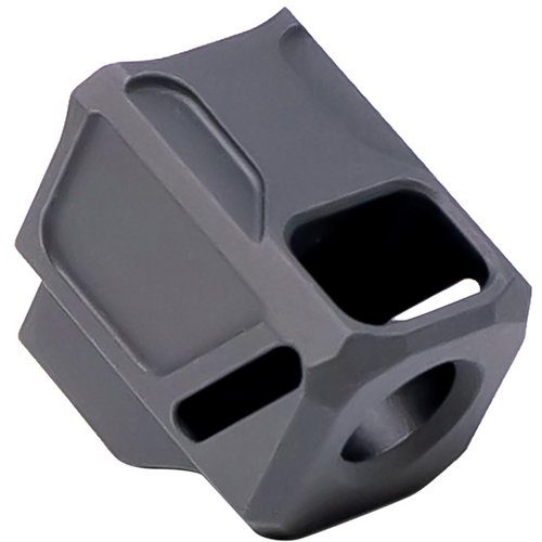 Faxon Firearms EXOS-533 Compensator, Black Nitride 6061 Aluminum, 1/2"x28 Threads, 1.218" OAL, Compatible with Glock 43X/48 - 1