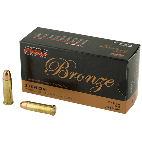 PMC 38G Bronze 38Special 132gr Full Metal Jacket 50 Per Box