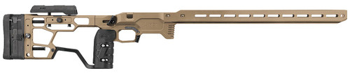 Mdt Sporting Goods Inc ACC Elite Chassis FDE Aluminum, SRS-X Elite Stock with Adj. Cheekrest/Buttpad, Vertical AR-Style Grip, M-LOK Forend & Thumb Rest, AICS Mag Compatible, Fits Short Action Remington 700