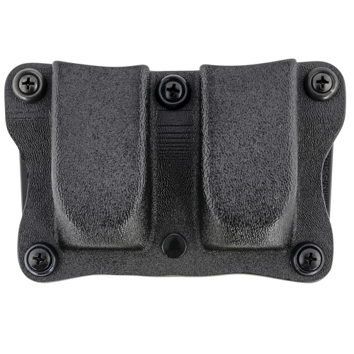 DeSantis Gunhide Quantico Double Mag Pouch – OWB, Black Kydex, Belt Clip, Fits Belts Up To 1.50" Wide, Compatible with Sig P365, Ambidextrous - 1