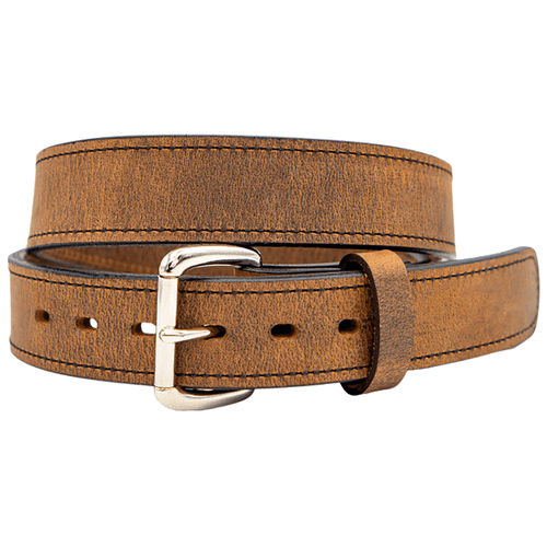 Versacarry Classic Carry Brown Leather Belt, Front View